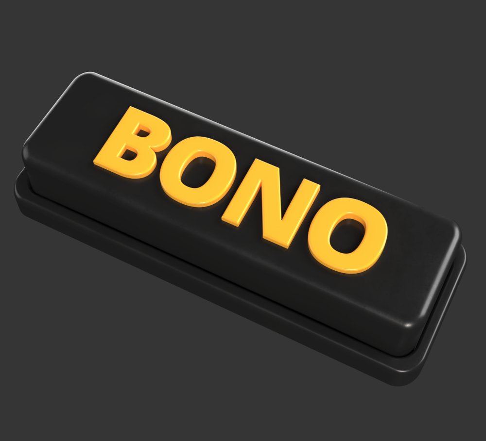 Black 3D BONO button