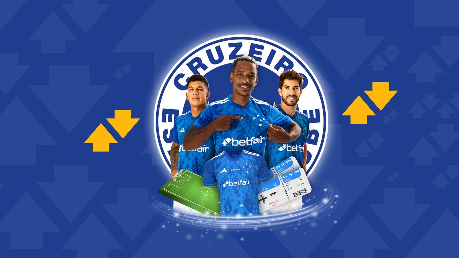 Cruzeiro and Betfair sponsorship key visual
